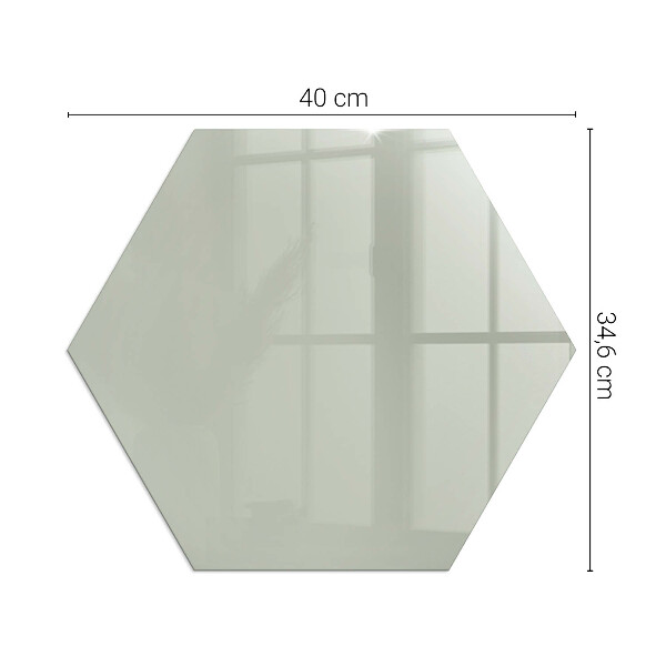 Hexagonal glass hearth for wood stove Color Gray-green