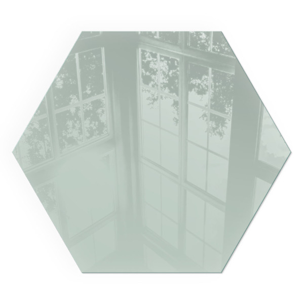 Hexagonal glass hearth Color Light Green