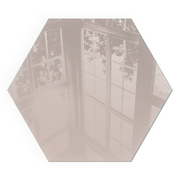 Hexagonal glass hearth Color Light Brown