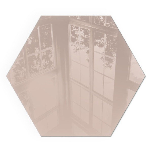 Hexagonal glass hearth Color Light Brown