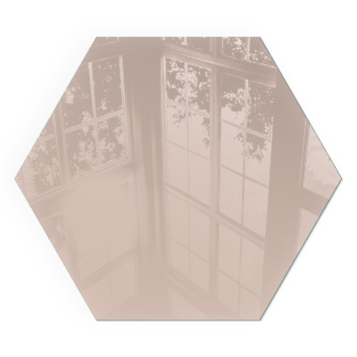 Hexagonal glass hearth Color Light Brown
