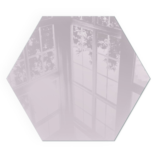 Hexagonal glass hearth for log burner Color Light Purple