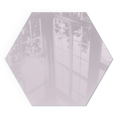 Hexagonal glass hearth for log burner Color Light Purple