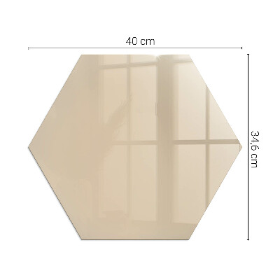 Hexagonal glass hearth for wood stove Color Beige