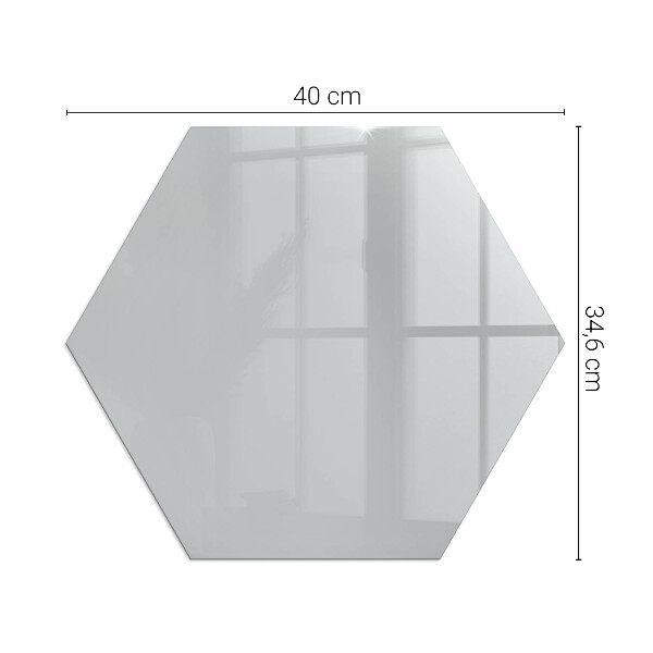 Hexagonal glass hearth for wood stove Color Light gray