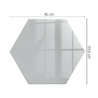 Hexagonal glass hearth for wood stove Color Light gray