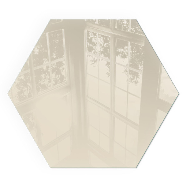 Hexagonal glass hearth Color Beige