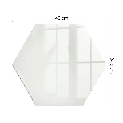 Hexagonal glass hearth for wood stove Ivory color