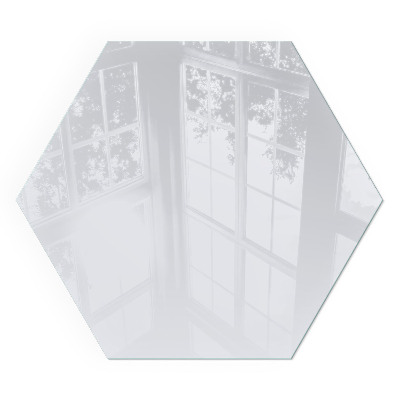 Hexagonal glass hearth Color White
