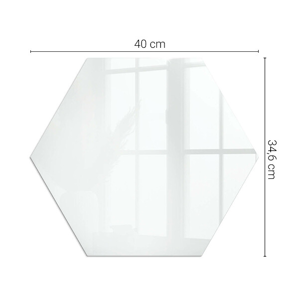 Hexagonal glass hearth Color White