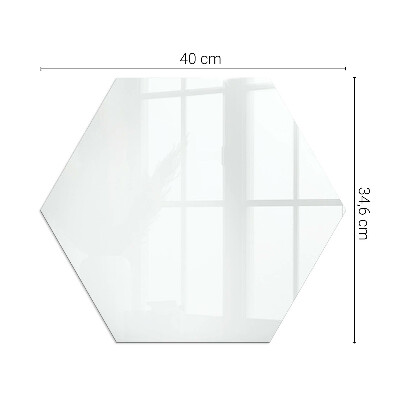 Hexagonal glass hearth Color White