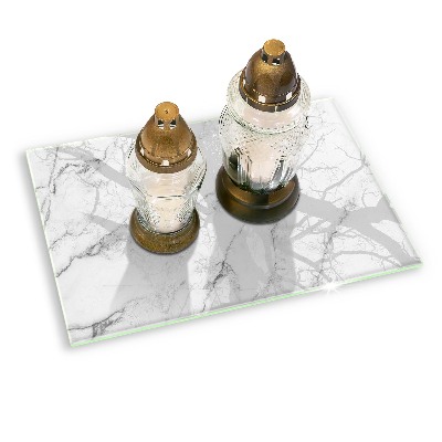 Grave candle coaster Elegant marble texture