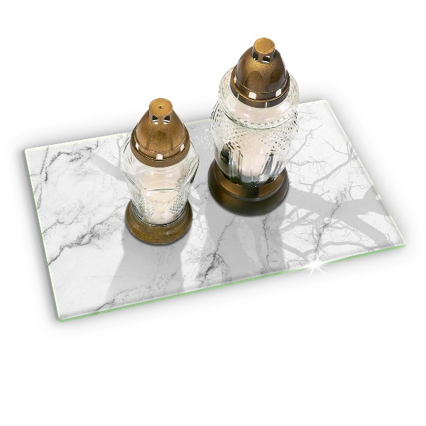 Grave candle coaster Elegant marble texture