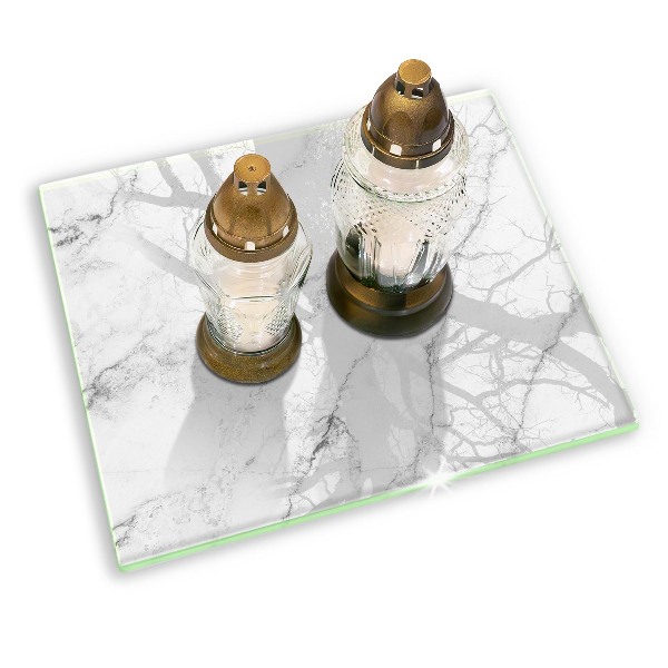 Grave candle coaster Elegant marble texture