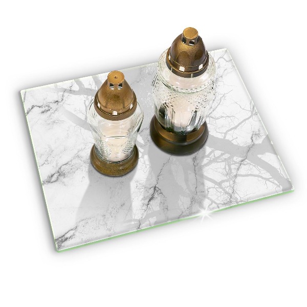 Grave candle coaster Elegant marble texture