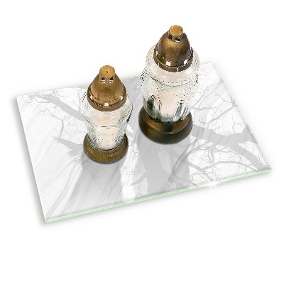 Grave candle coaster Delicate marble