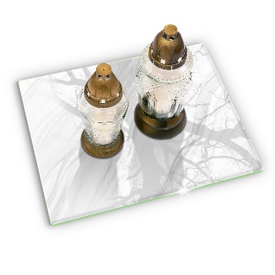 Grave candle coaster Delicate marble