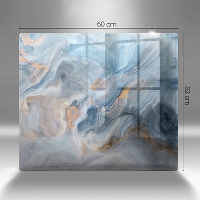 Glass candle plate Marble texture