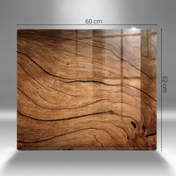 Glass candle plate Wood board texture