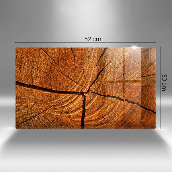 Glass candle plate Wood trunk structure