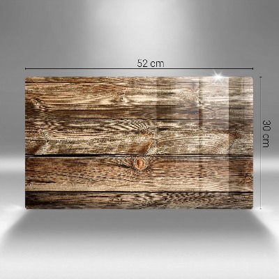 Glass candle plate Wood texture boards