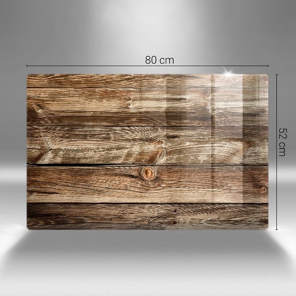 Glass candle plate Wood texture boards