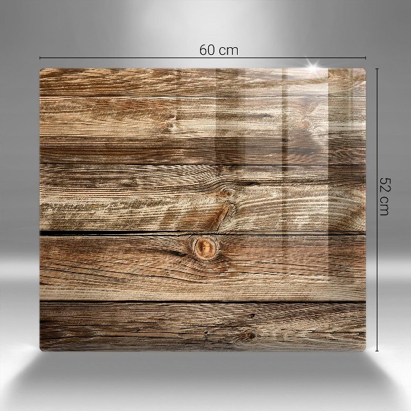 Glass candle plate Wood texture boards