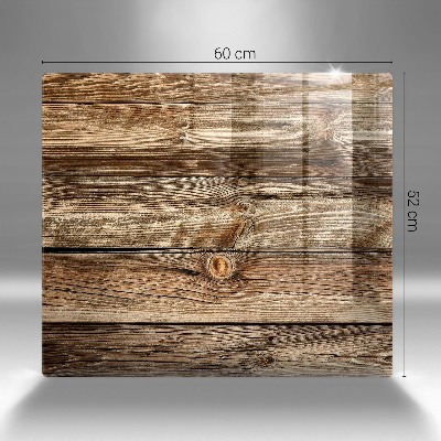 Glass candle plate Wood texture boards