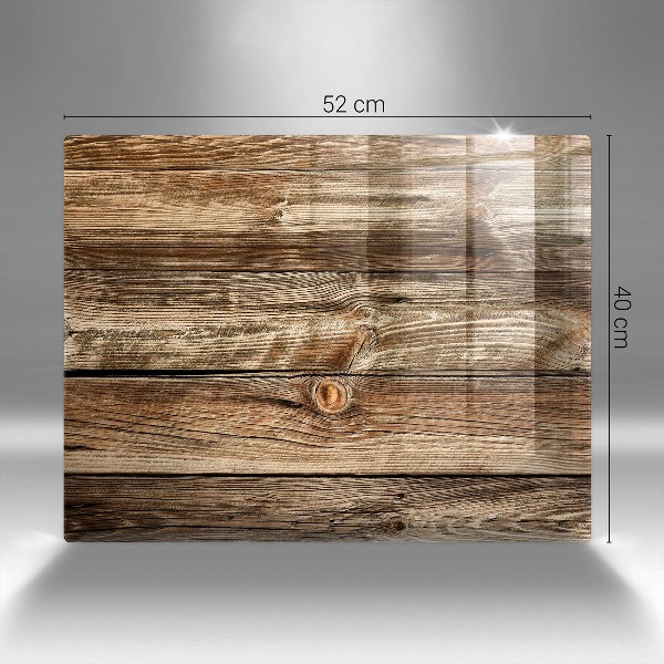 Glass candle plate Wood texture boards