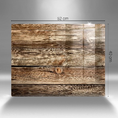 Glass candle plate Wood texture boards