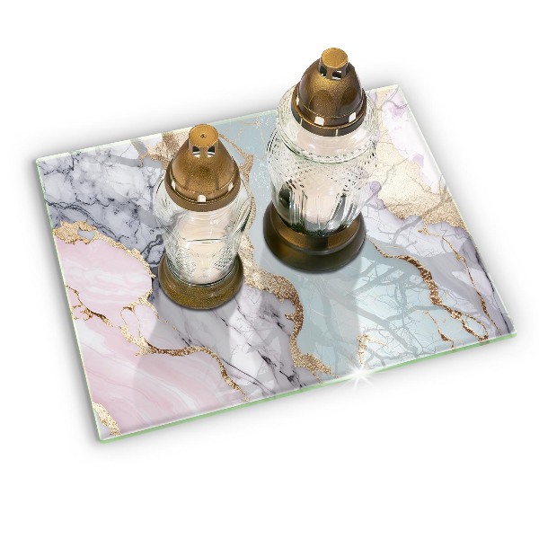 Grave candle coaster Pastel marble