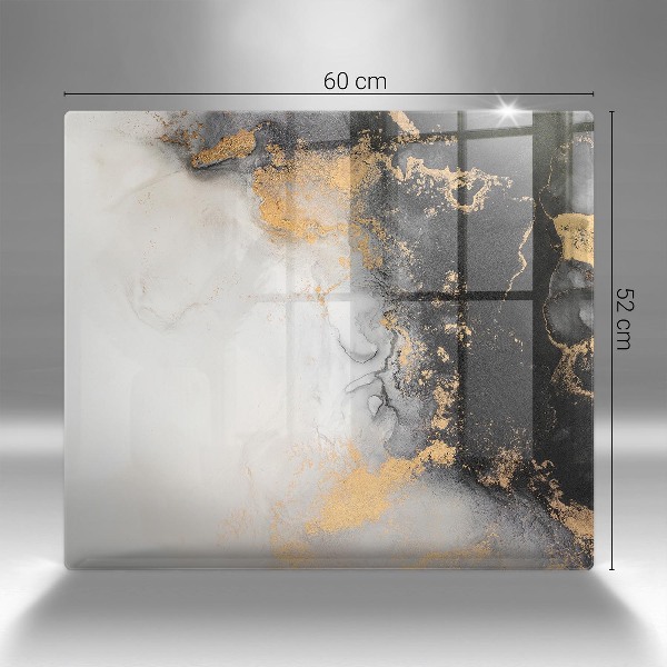 Grave candle coaster Abstract with gold