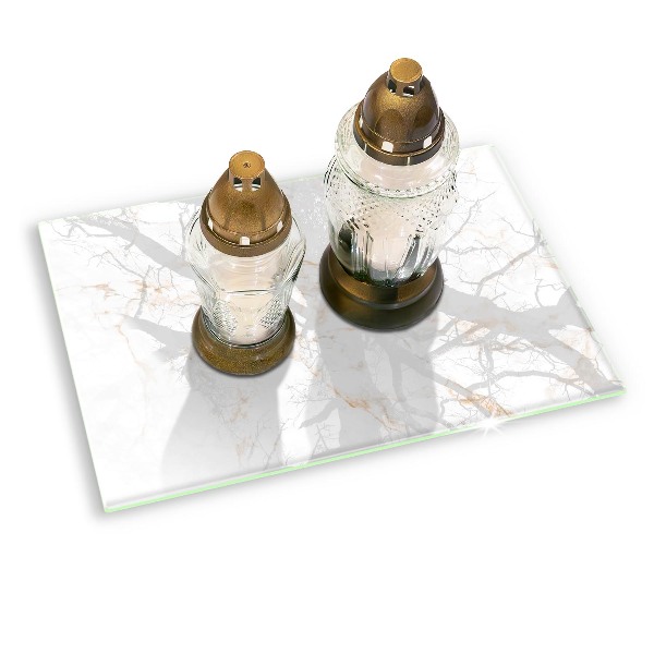 Grave candle coaster Elegant marble stone