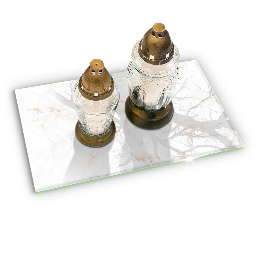 Grave candle coaster Elegant marble stone