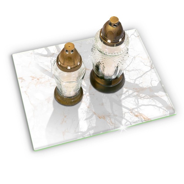 Grave candle coaster Elegant marble stone