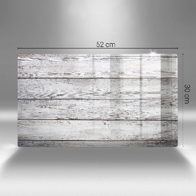 Glass candle plate Light wooden boards