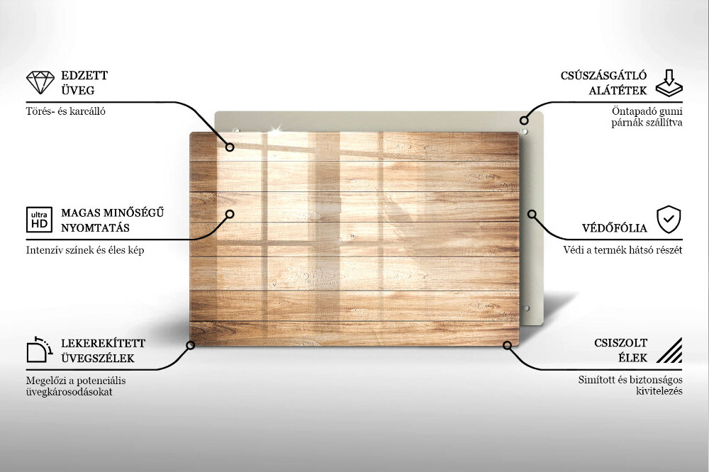 Glass candle plate Wooden boards