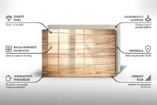 Glass candle plate Wooden boards