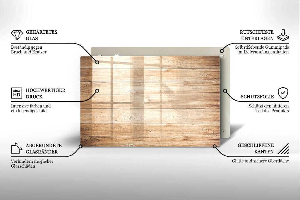 Glass candle plate Wooden boards