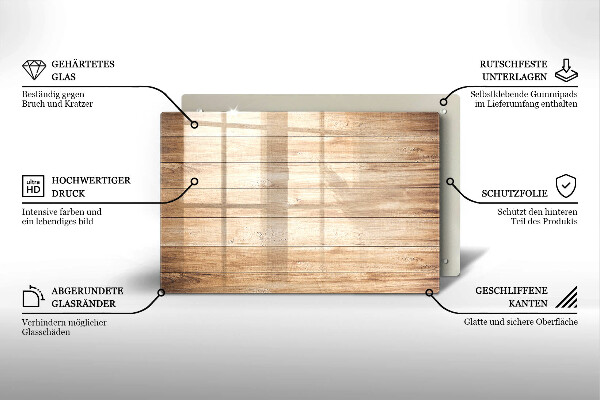 Glass candle plate Wooden boards