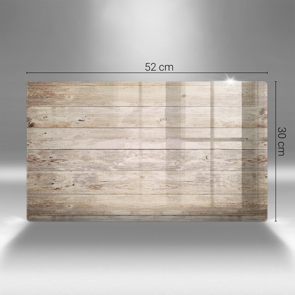 Glass candle plate Wooden boards