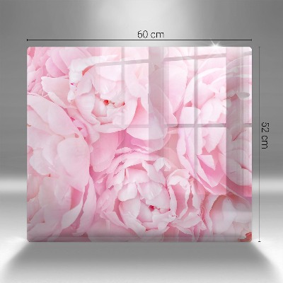 Grave candle coaster Delicate peonies