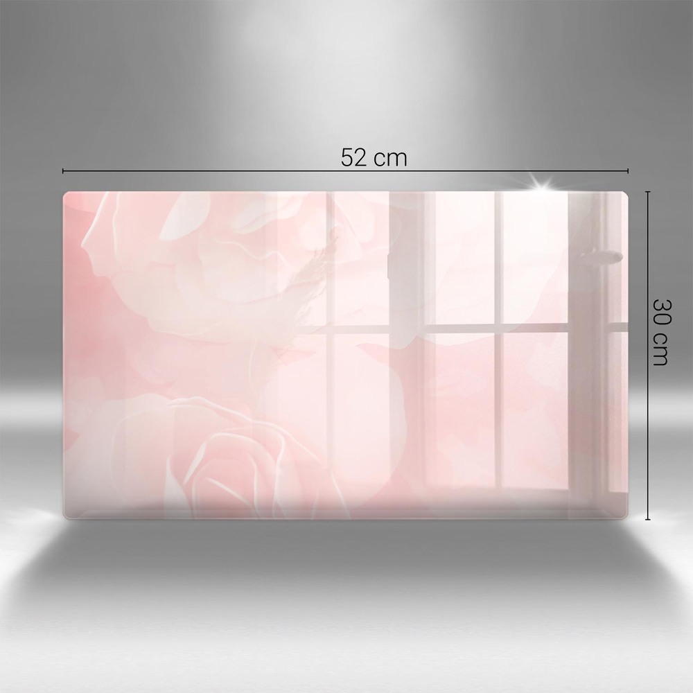 Glass candle plate Background pastel roses