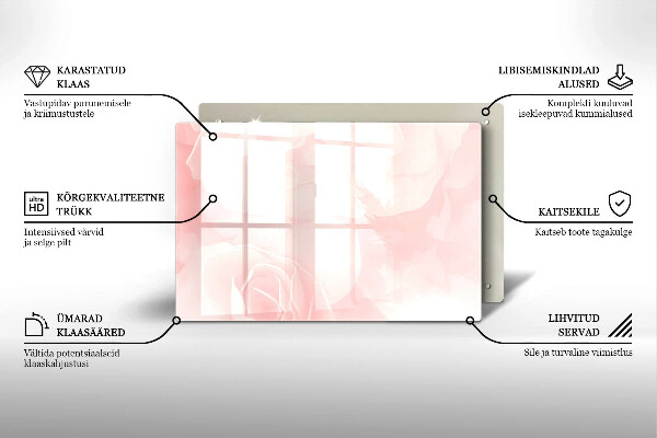 Glass candle plate Background pastel roses