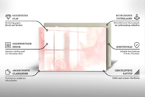 Glass candle plate Background pastel roses