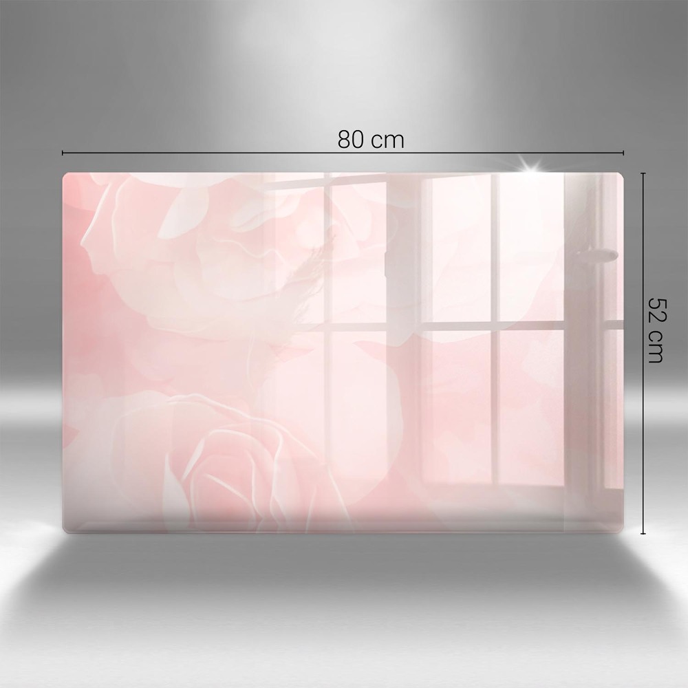 Glass candle plate Background pastel roses