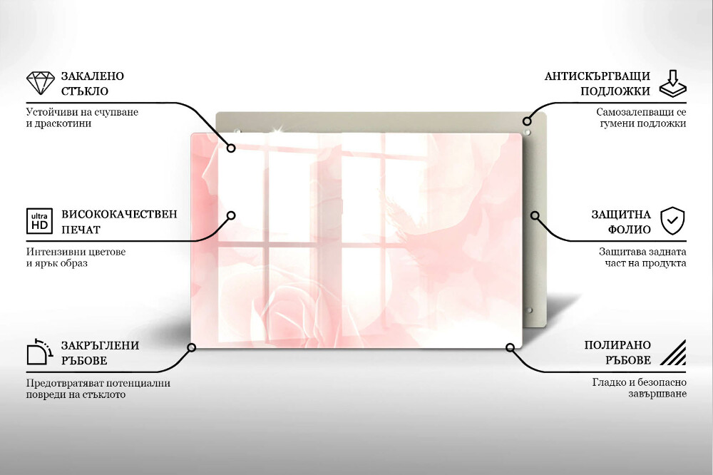 Glass candle plate Background pastel roses