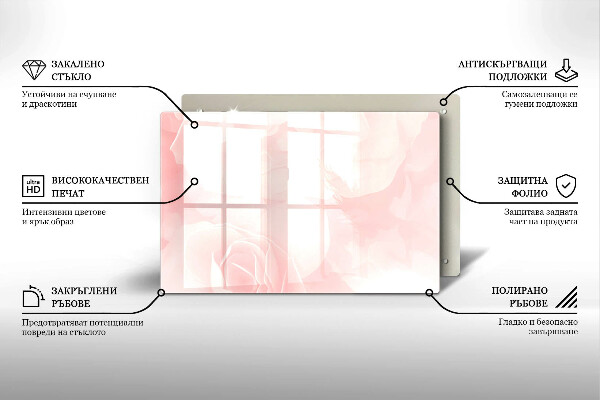 Glass candle plate Background pastel roses