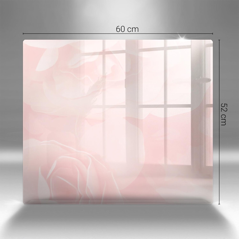 Glass candle plate Background pastel roses