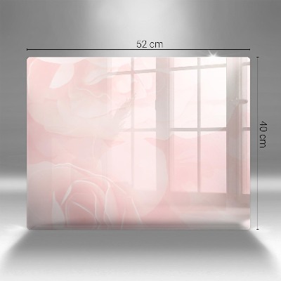 Glass candle plate Background pastel roses